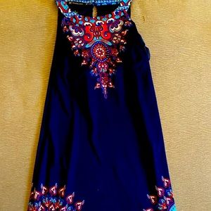 INC navy beaded dress